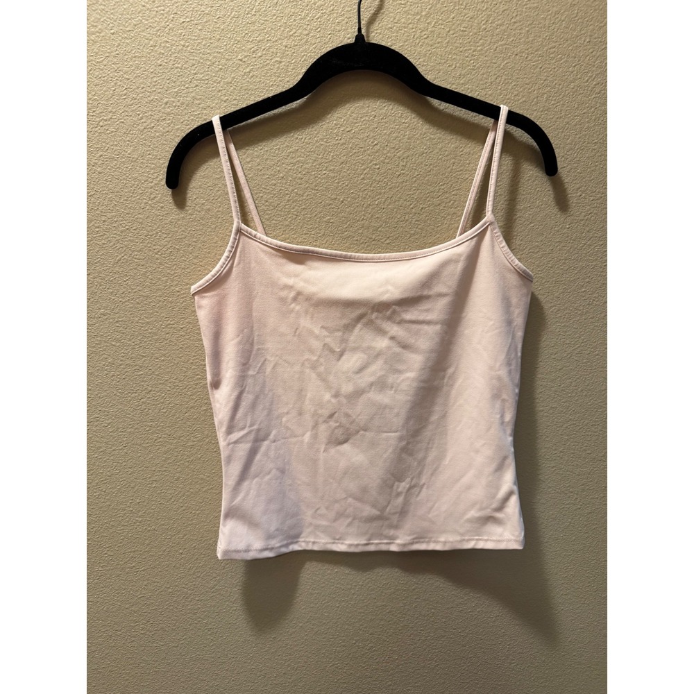 Garage Sleek Scoop Cami Pink Wink Spaghetti Strap Tank Top Large NWT